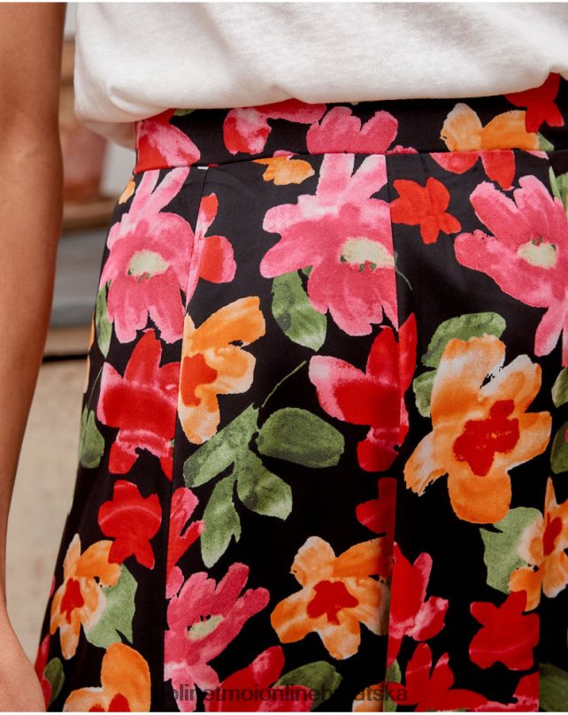 cvjetna suknja alizee crno Polin et moi odjeća N2THPD314