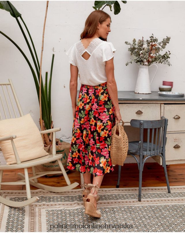 cvjetna suknja alizee crno Polin et moi odjeća N2THPD314