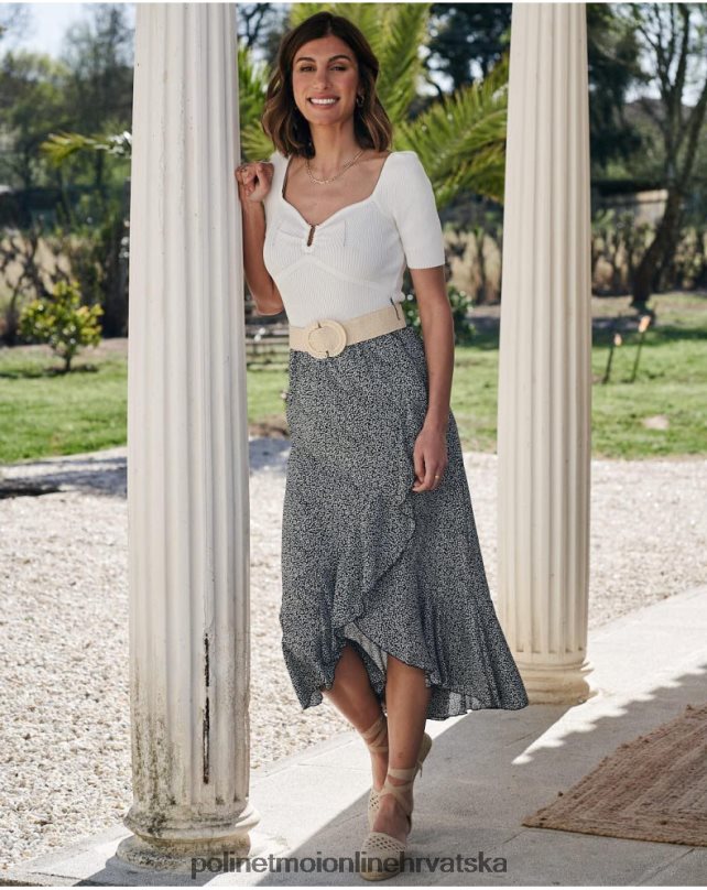 križna suknja savana crno Polin et moi odjeća N2THPD310