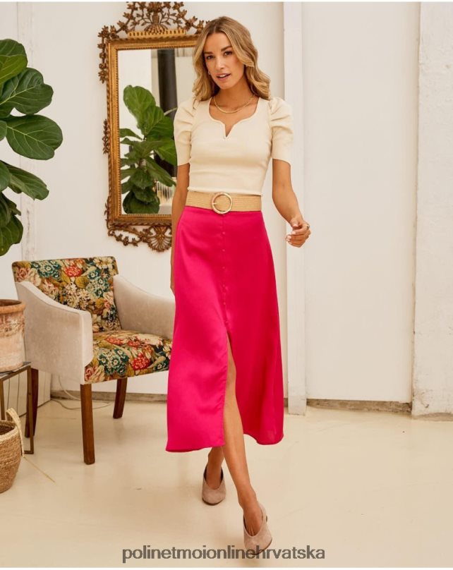 maeva suknja s gumbima trešnja Polin et moi odjeća N2THPD313