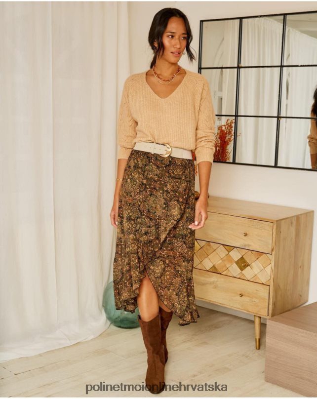 suknja volan pastirica kaki Polin et moi odjeća N2THPD321